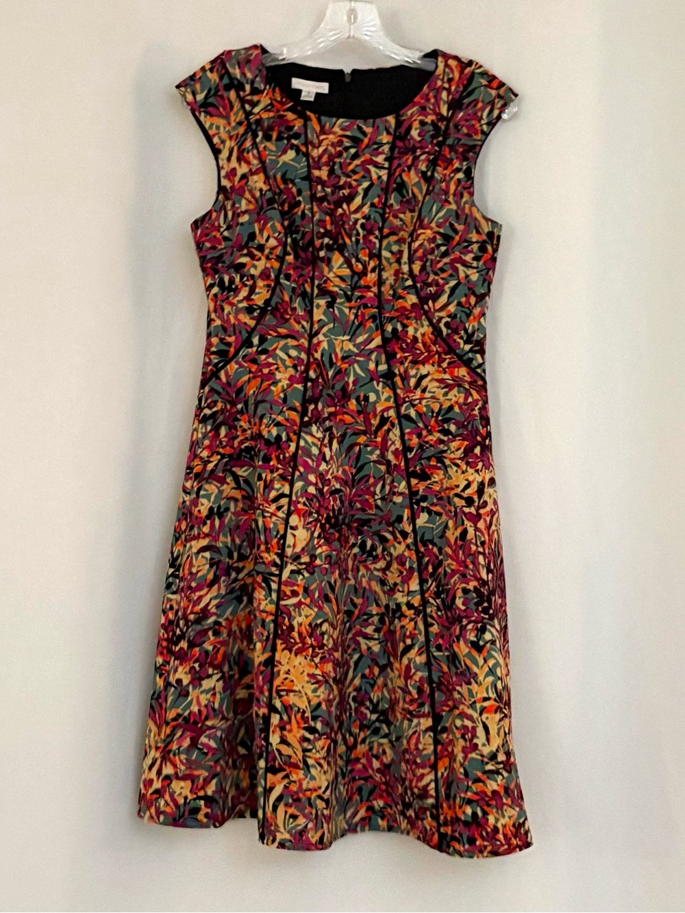 London Times Multicolor Floral Fit-and-Flare Dress
